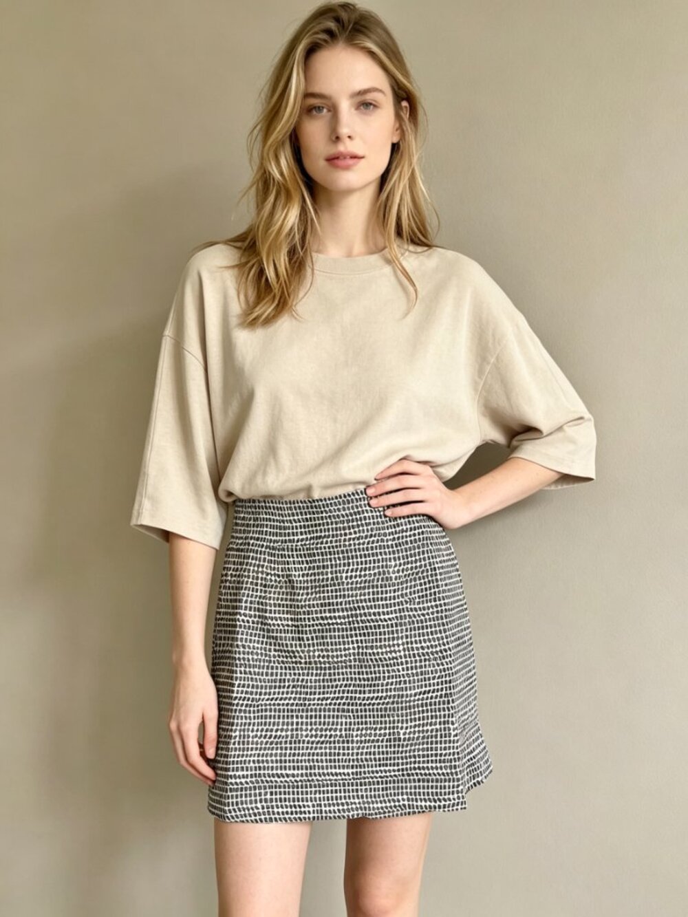 NWOT Kate Spade Saturday Black White Shuffle Shape A-line Skirt size 12 pockets